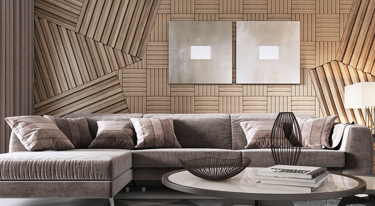 Kreative Wandgestaltung im Wohnzimmer, Bilder, Holzpaneel und mehr