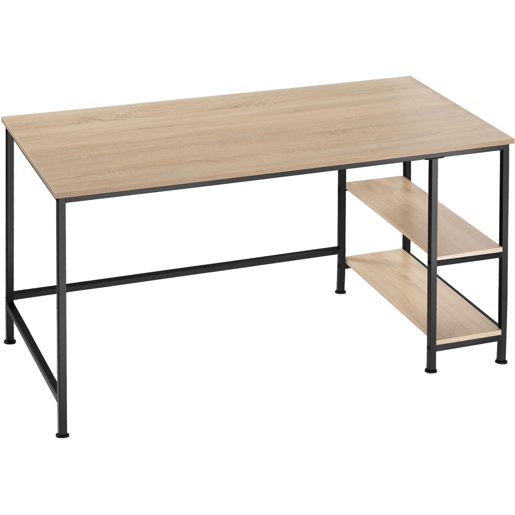 COMPUTERTISCH Canton,120 x 60 x 75,5 cm,Industrial Holz hell, Eiche Sonoma - Naturfarben, Holzwerkstoff (120/60/75.5cm) - tectake