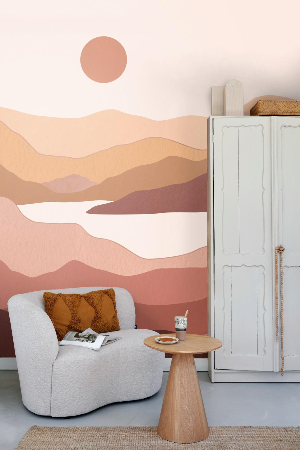 FOTOTAPETE Wüstenlandschaft 250 x 279 cm - Terracotta, Papier (250/279cm) - ESTAhome