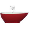 BADEWANNE FREISTEHEND 82x173x59 cm rot Guiana - Rot, Kunststoff (82/60/173cm) - Beliani