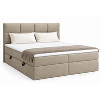 BOXSPRINGBETT RUHE 180x200 cm mit Bettkasten und HR-Topper – Graubeige - Beige, Kunststoff/Textil (180/200cm) - MebleHot