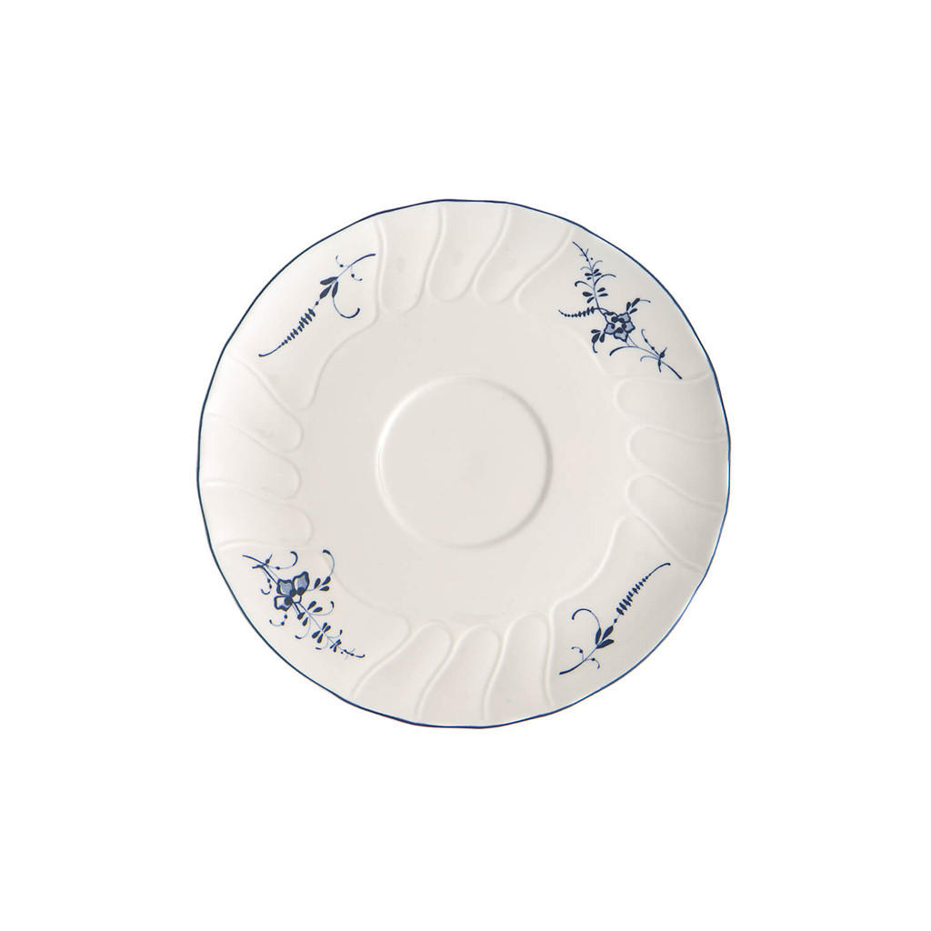 Villeroy & Boch Suppen-Untertasse Weiß, Blau