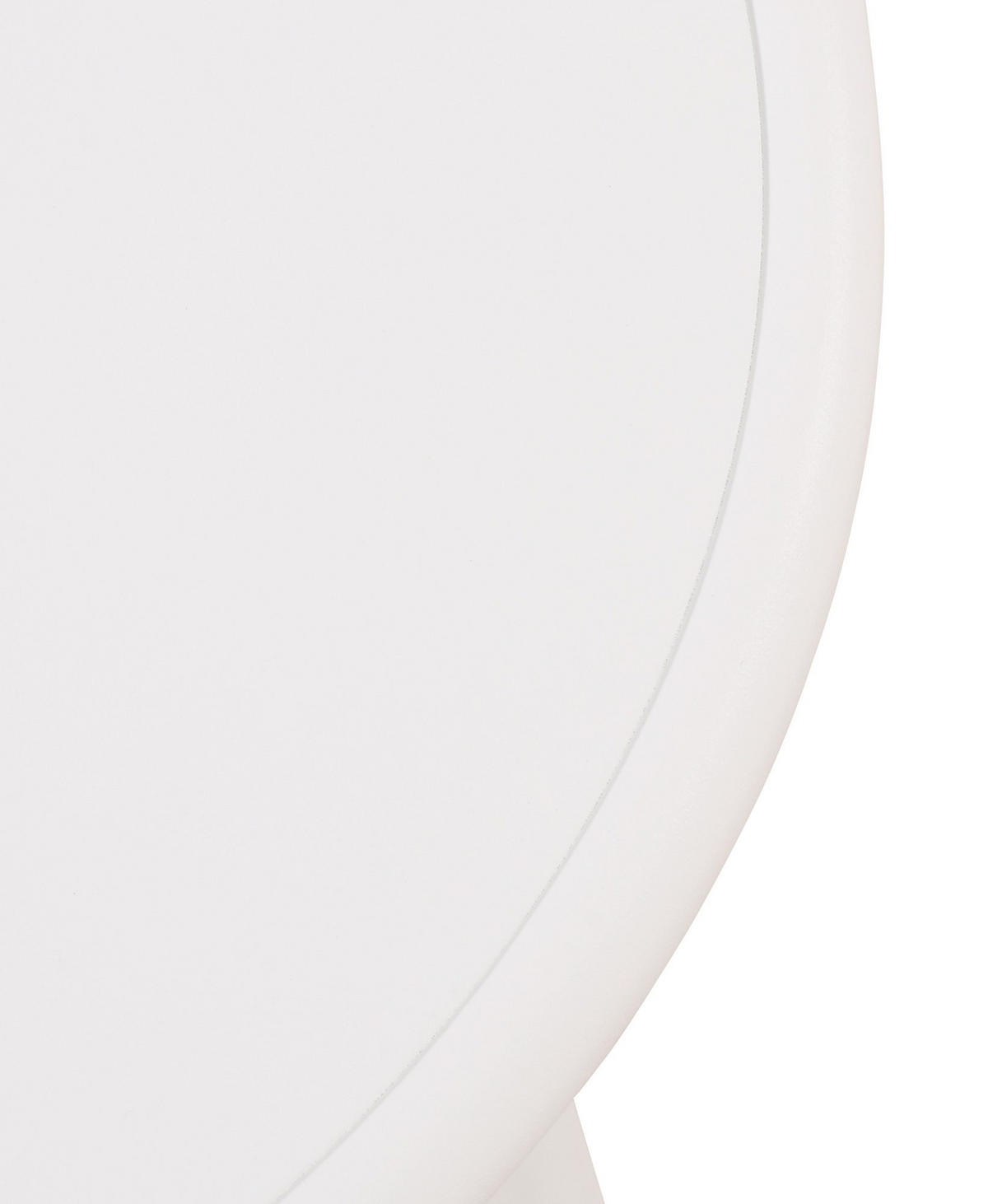 COUCHTISCH oval 80/45/45 cm Kunststoff weiß - Weiß, Kunststoff/Metall (45/80/45cm) - CLP