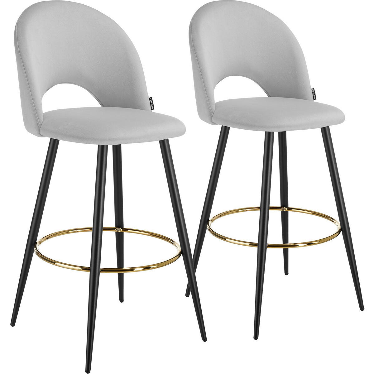 BARSTUHL Sachel,49 x 58 x 110 cm, Belastbarkeit 120 kg,hellgrau/schwarz - Hellgrau/Schwarz, Kunststoff (49/110/58cm) - tectake