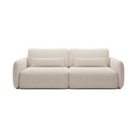 BETTSOFA ATTO Creme Chenille-Stoff mit Schlaffunktion - Creme, Textil (103/87/238cm) - MASSENO