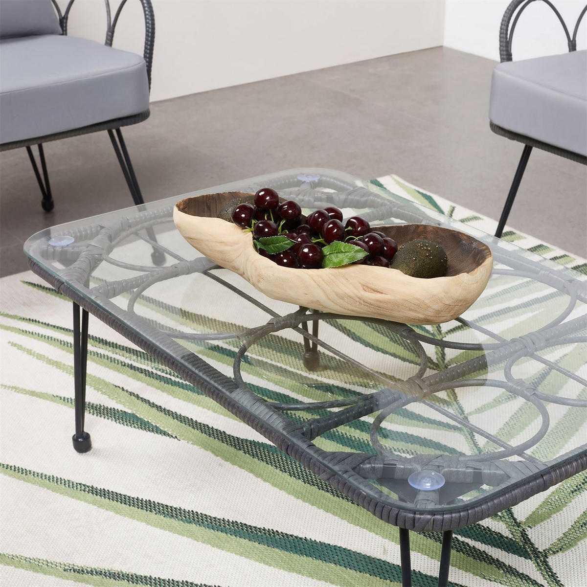 GARTENMÖBELSET CAIRO - Grau, Textil - IDIMEX