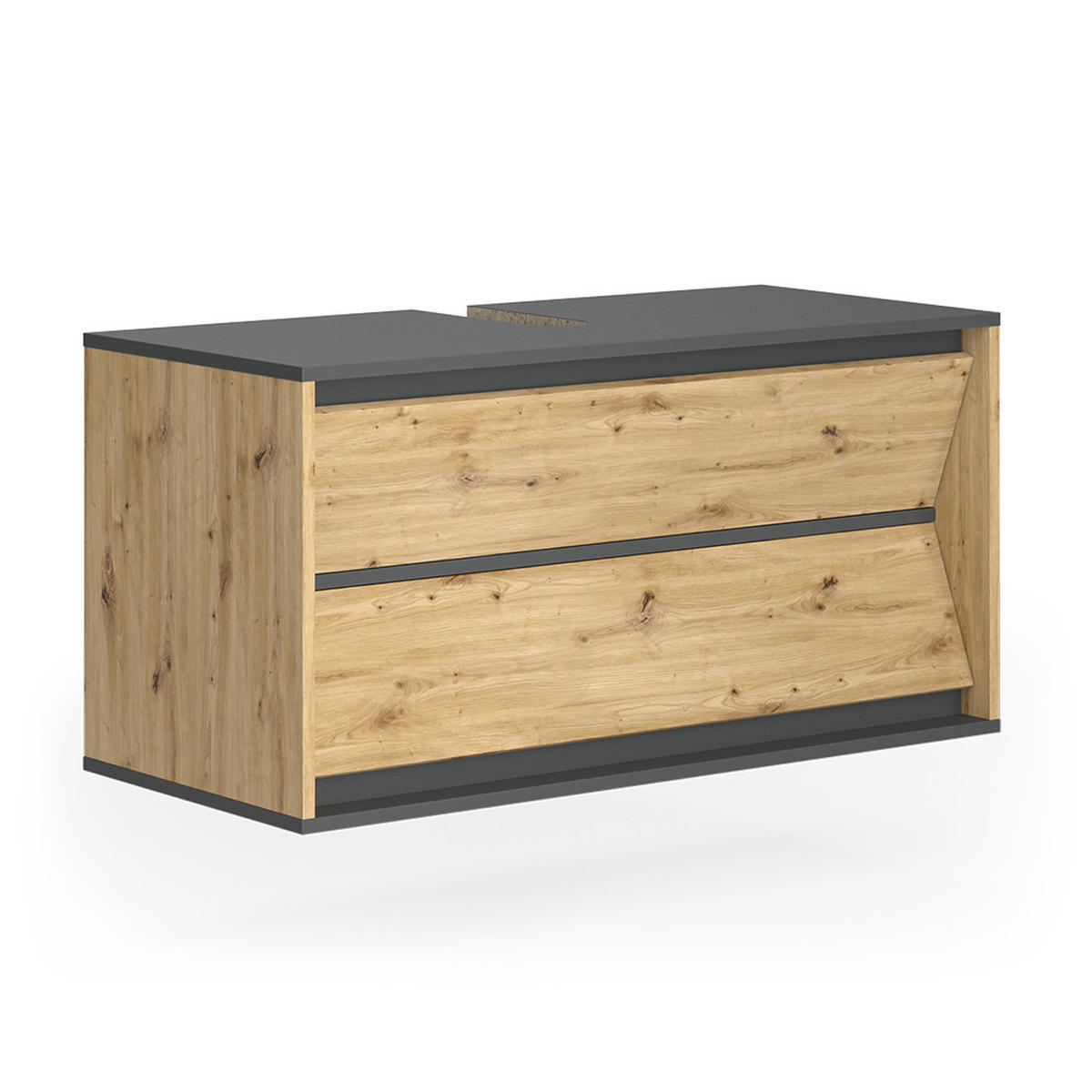 DOLNÍ SKŘÍŇKA POD DŘEZ Edelin Antracit/Artisan - antracitová, kompozitní dřevo (100/50/45cm) - Vicco