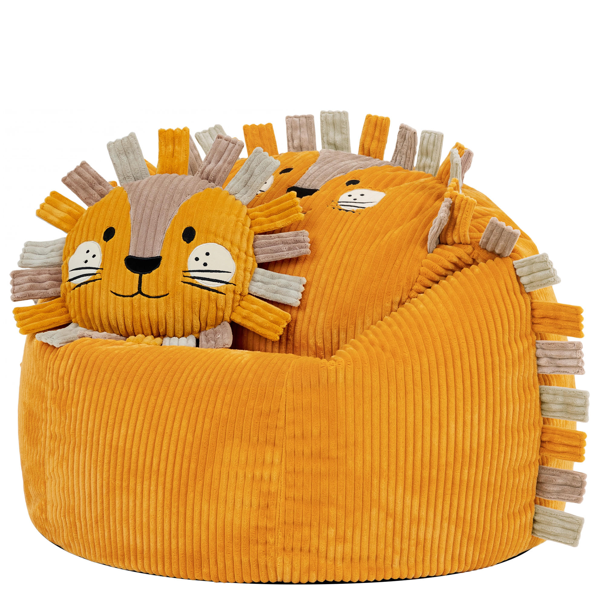 KINDERSITZSACK Cord Löwe - Gelb, Textil (74/53/74cm) - icon