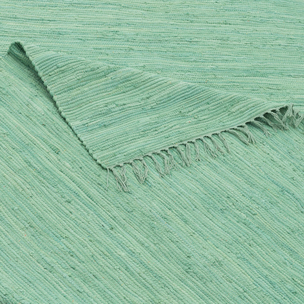BAUMWOLLE NATUR TEPPICH JOLLY COTTON - Mintgrün, Textil (70/140cm) - Pergamon