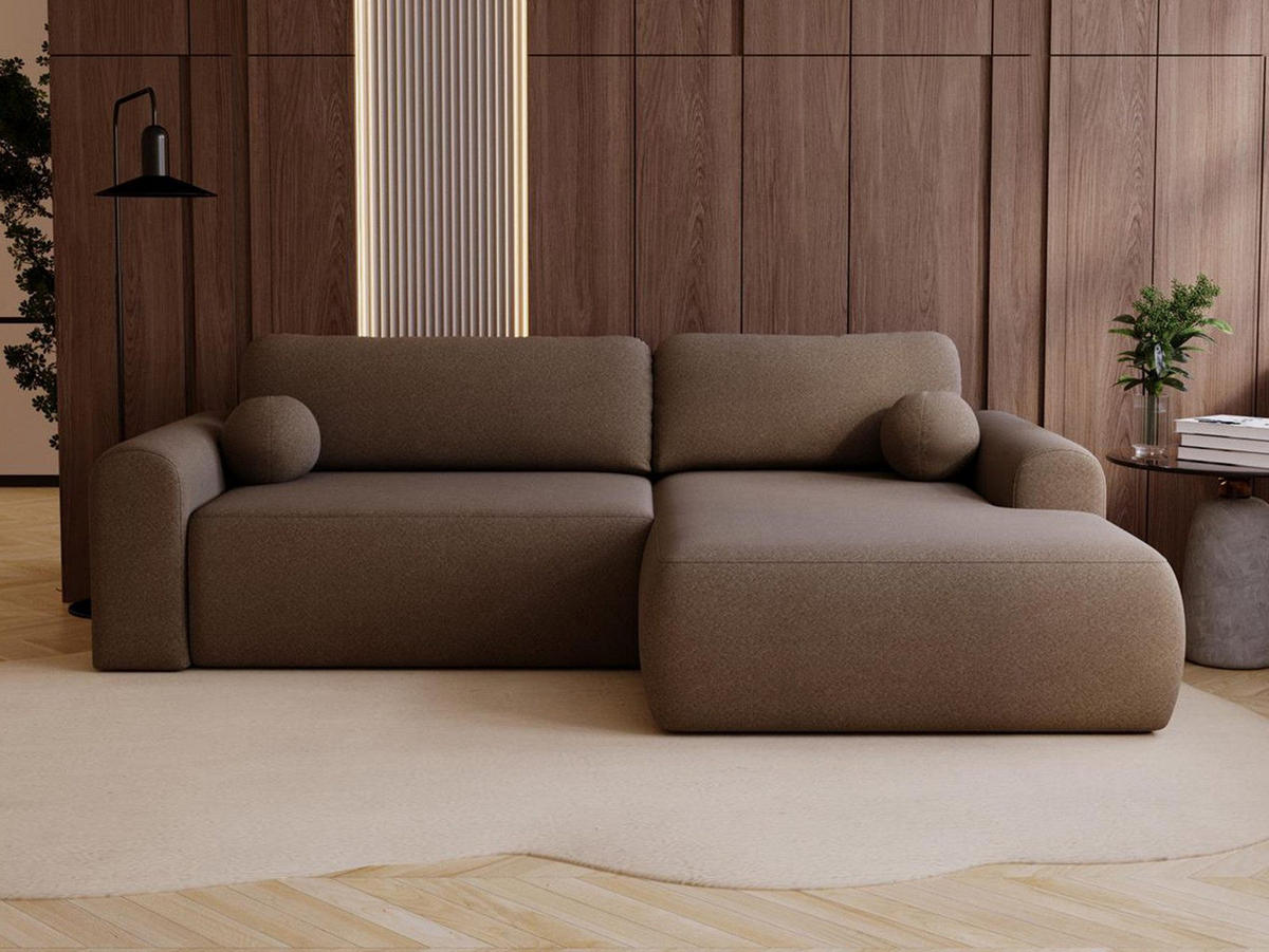 ECKSOFA braun rechts AURA - Braun, Holzwerkstoff (257/177cm) - Compleo24
