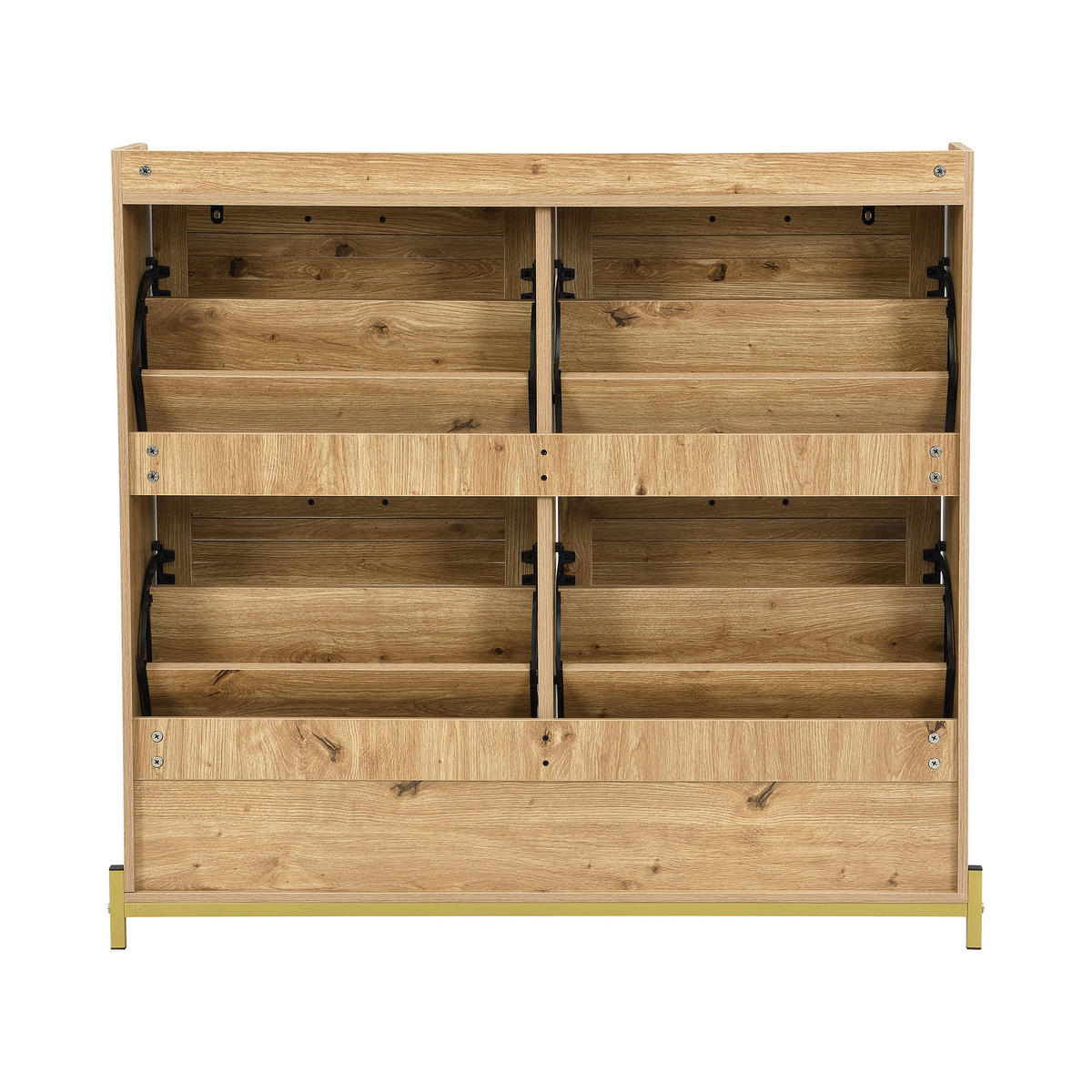 SCHUHSCHRANK Holzfarbe 108,5/24/100 cm - Naturfarben, Holzwerkstoff (108.5/100/24cm) - PANGIVO