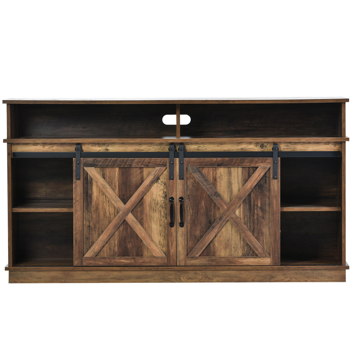 TV-SCHRANK mit Schiebetüren 148 x 40 x 78 cm Braun - Braun, Holzwerkstoff (40/78/148cm) - Beauniv