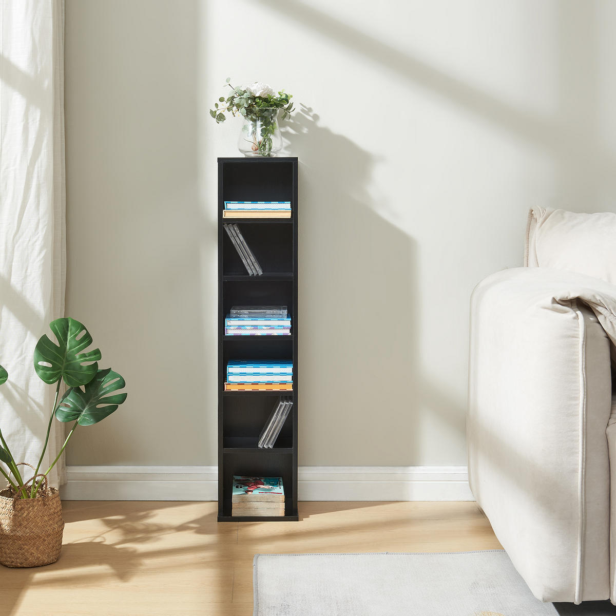 Schwarz, Holzwerkstoff (20/90/20cm) - [en.casa]