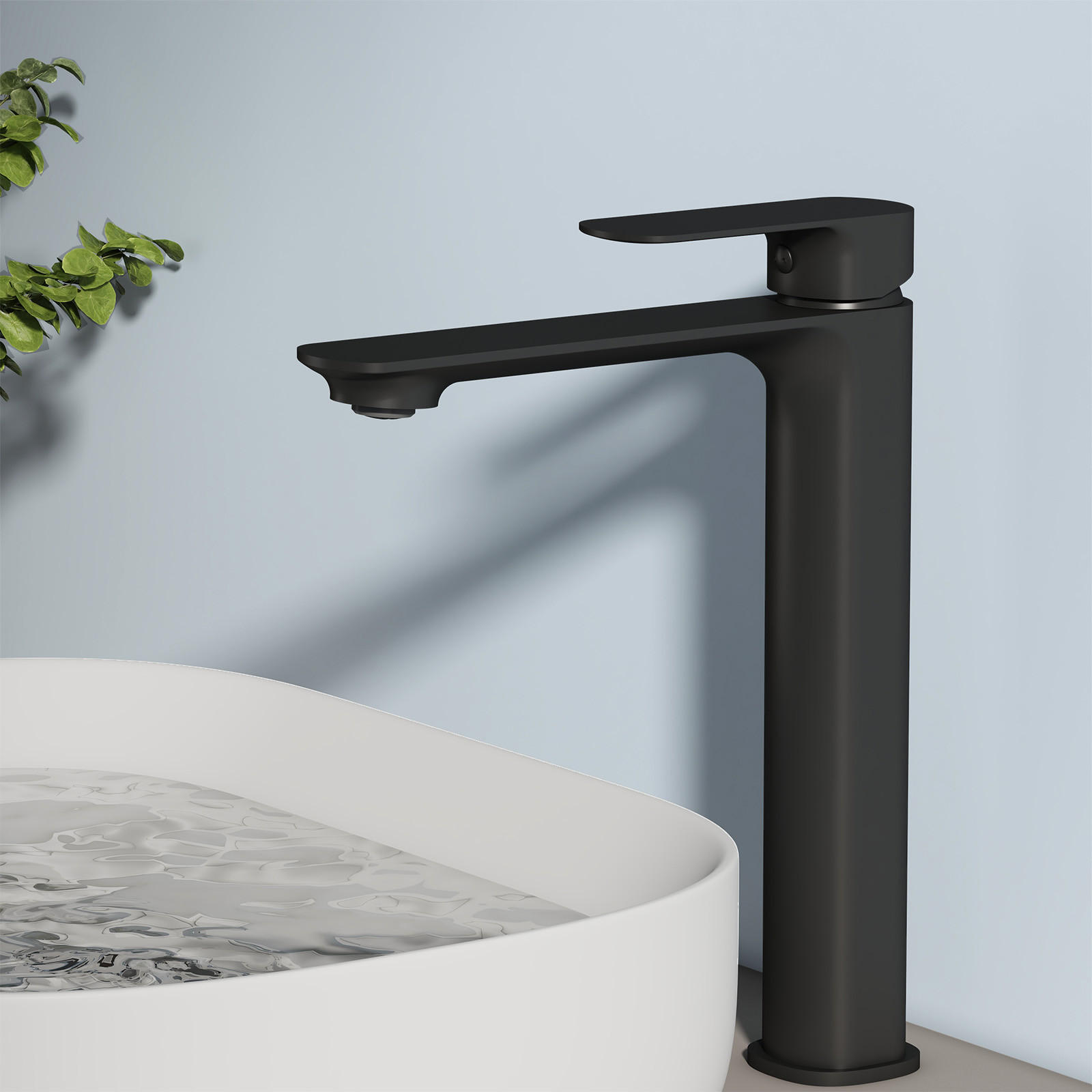 WASCHTISCHARMATUR aus 4MS-Messing Schwarz 21,5 cm - Schwarz, Metall (21.5/4.9/26.9cm) - EMKE