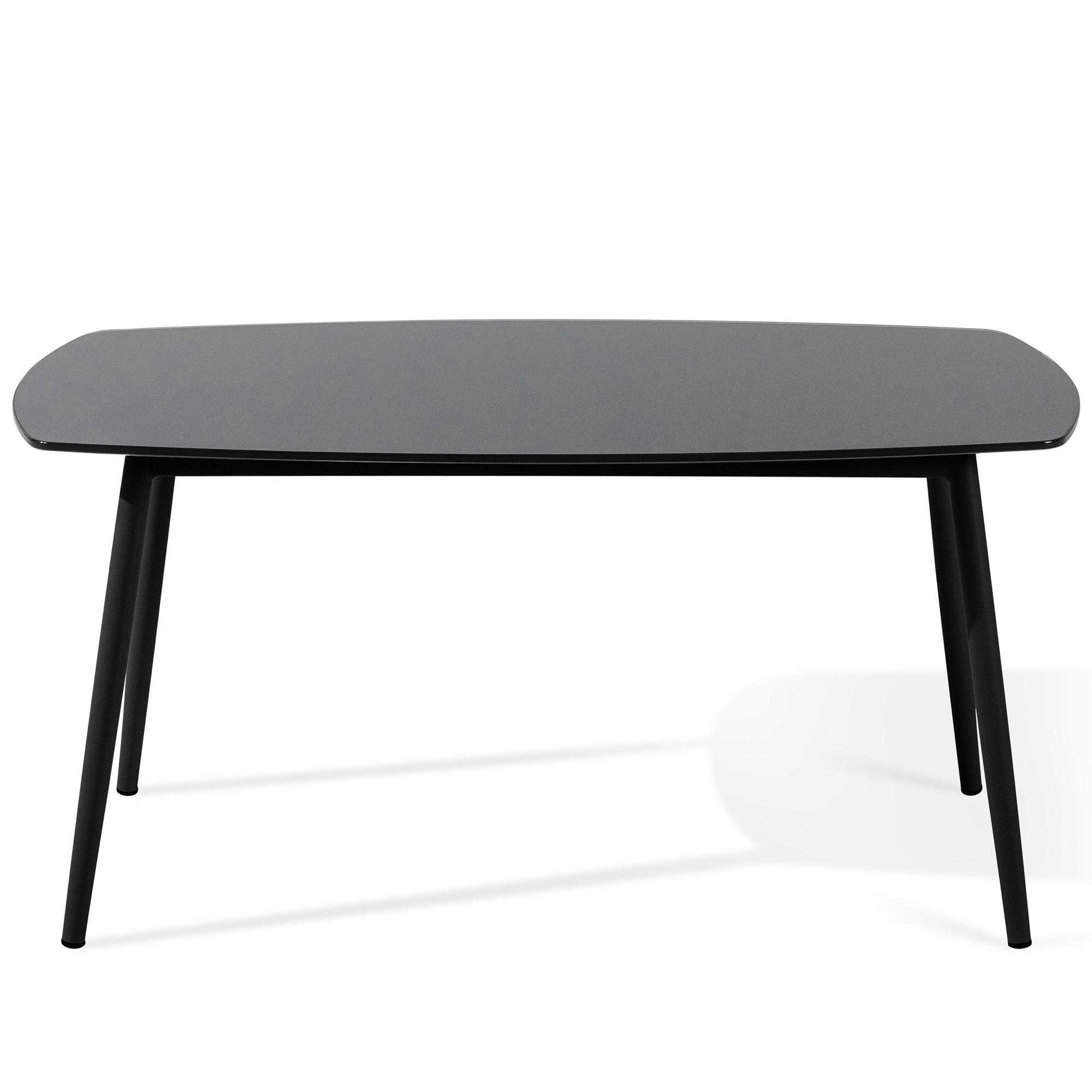 GARTENTISCH SOLIS - Schwarz, Textil/Metall (45/90/43cm) - KONSIMO®