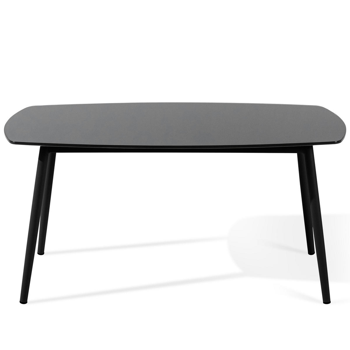 GARTENTISCH SOLIS - Schwarz, Textil/Metall (45/90/43cm) - KONSIMO®