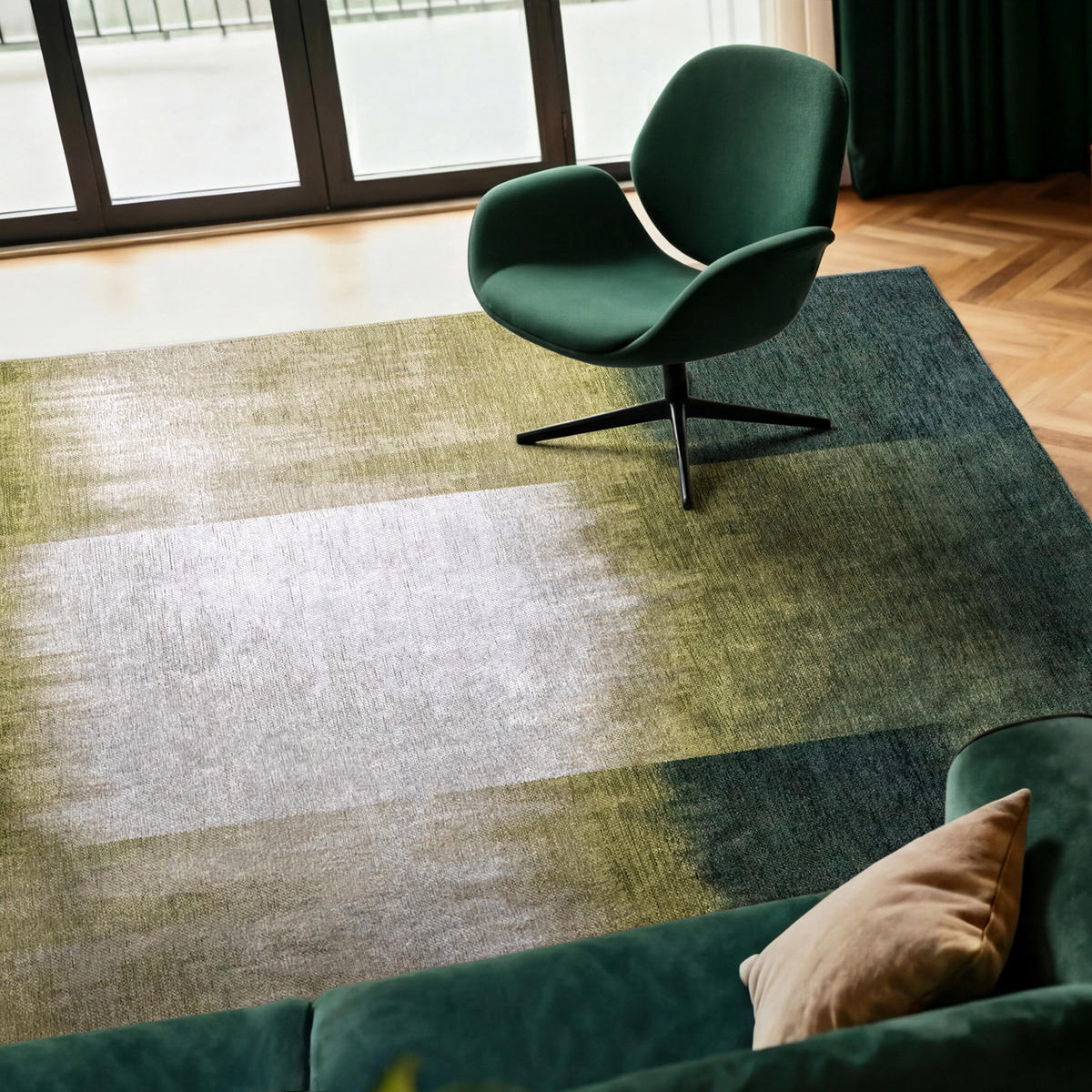 PREPROGA Sendai Forest Mood 240/340 cm - zelena, umetna masa/tekstil (240/340cm) - Louis De Poortere