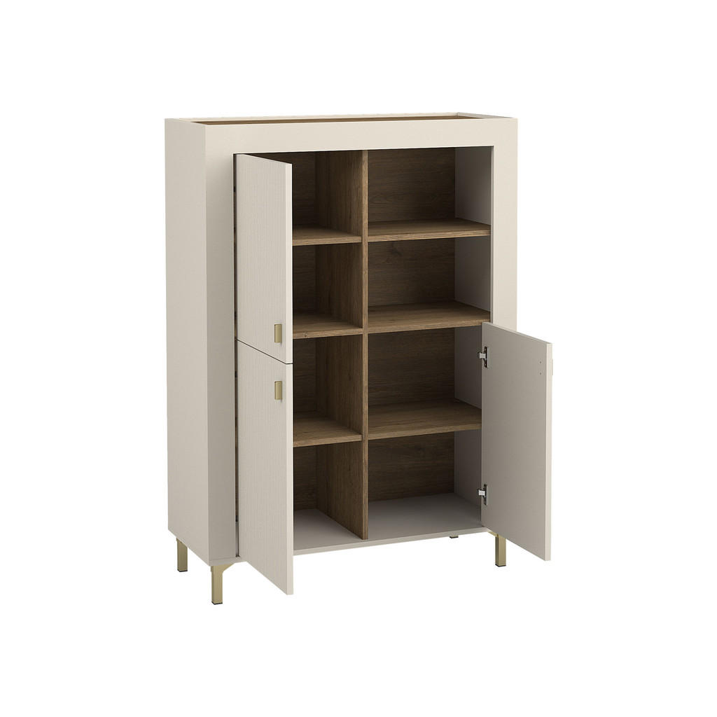 Thumbnail - Mirjan24 Highboard, Schwarz, Holzwerkstoff, Rechteckig, 97x136x40 cm, Wohnzimmer, Kommoden & Sideboards, Highboards