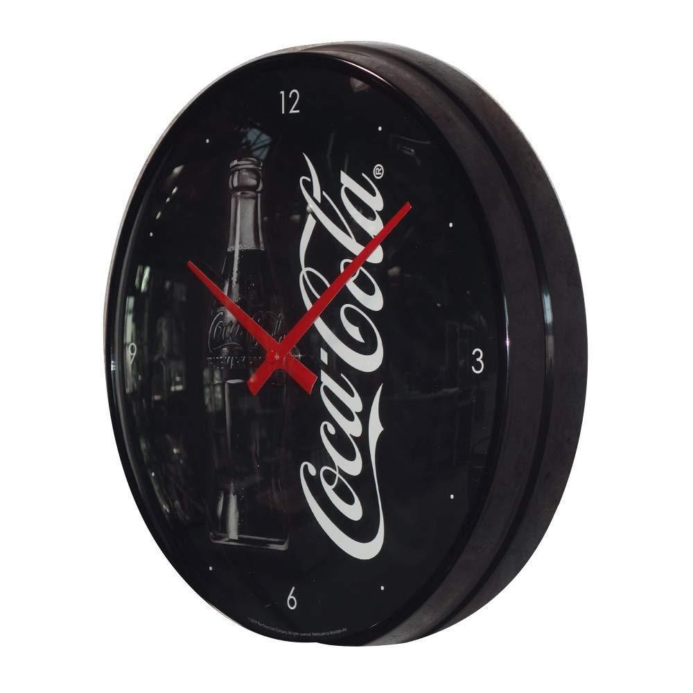 WANDUHR 31 cm Coca-Cola Sign Of Good Taste - Schwarz, Metall (31/31/5cm) - Nostalgic-Art