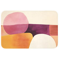 KOUPELNOVÁ PŘEDLOŽKA Tvary - abstraktní - barevné 90x60 cm - terakotová, textil/plast (90/60cm) - OnlyWow