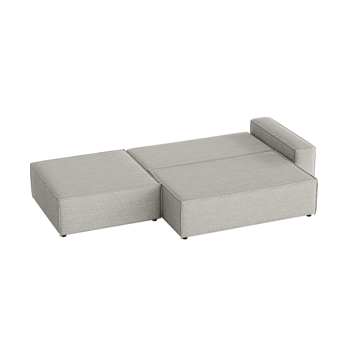 SCHLAFSOFA Lummo Si mit Schlaffunktion, Grau - Grau, Textil (263/70/100cm) - Fedve