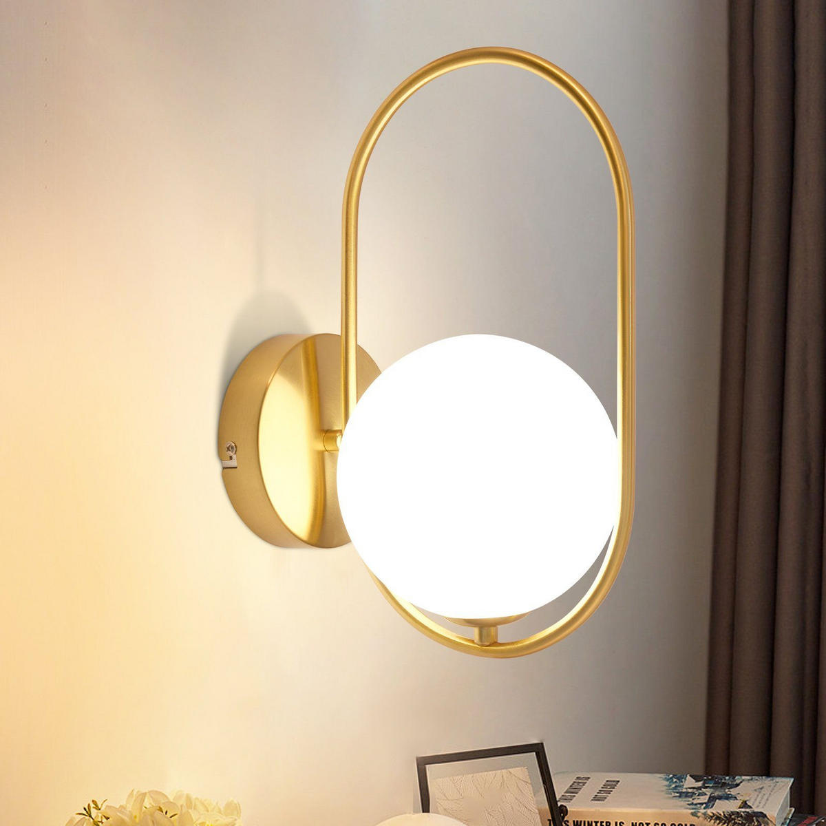 WANDLEUCHTE Verve - Goldfarben, Metall (22/32/10cm) - Nettlife