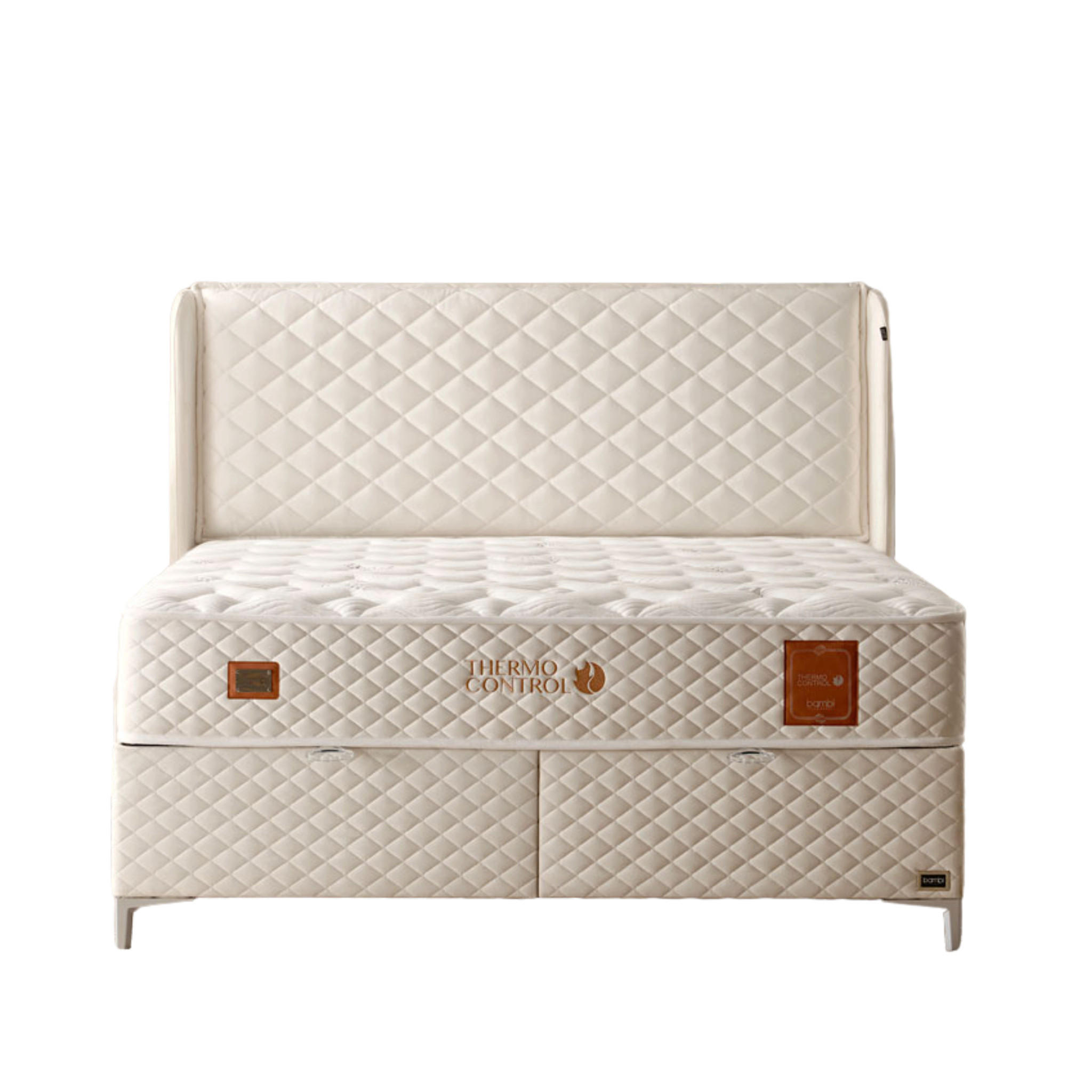 BOXBETT Thermo Control Weiß 160x200 - Weiß, Holz/Metall (160/200cm) - Bambi