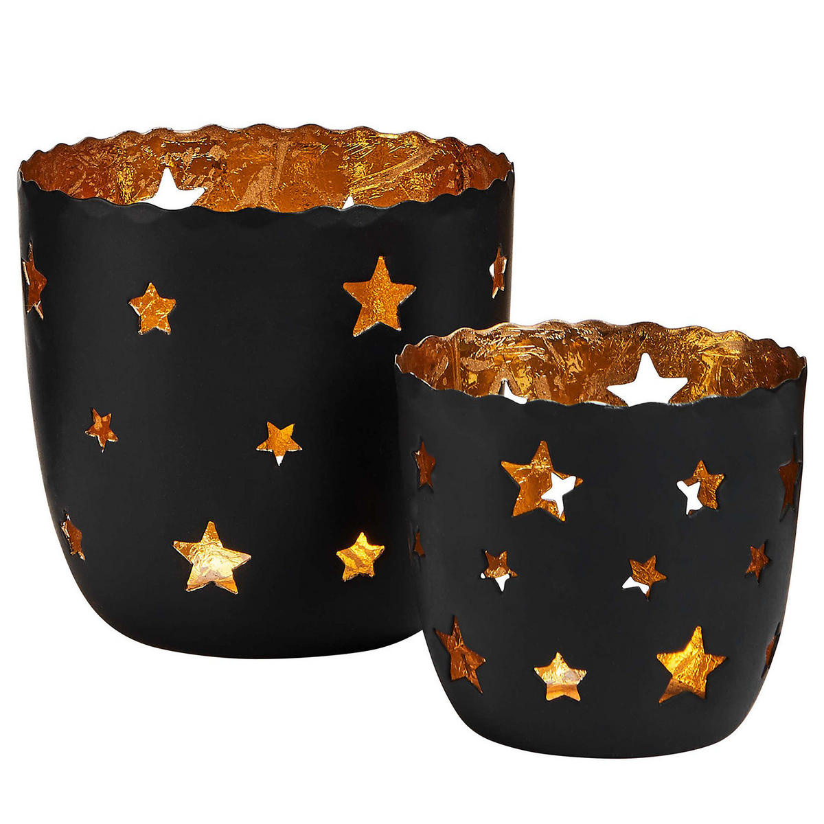 TEELICHTHALTER (6er Set) Delight - Schwarz, Metall (7cm) - Butlers