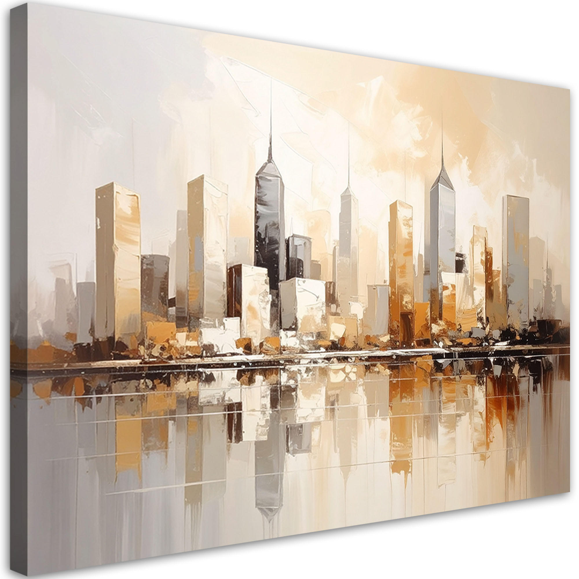 Feeby Leinwandbild Beige 60x40 cm