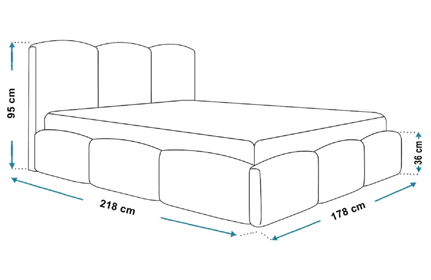 Thumbnail - Emporius Polsterbett, Beige, Textil, 2-Sitzer, 160x200 cm, Schlafzimmer, Betten, Polsterbetten