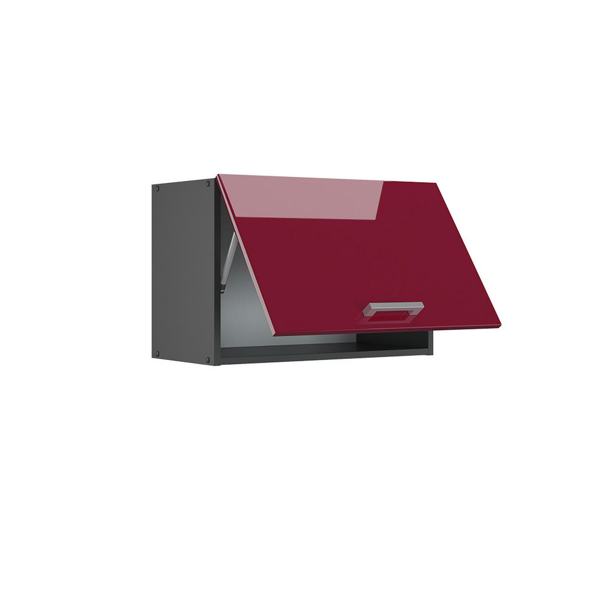 HÄNGESCHRANK R-Line Rot Hochglanz 60 cm Flach - Anthrazit/Rot, Holzwerkstoff (60/40/31cm) - Vicco