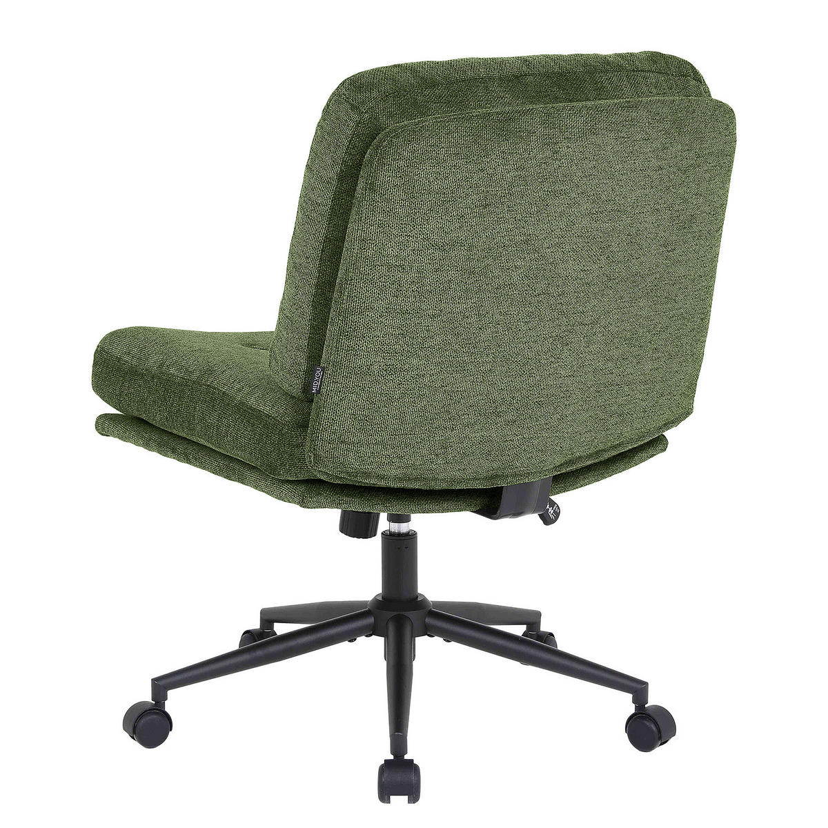 BÜRODREHSTUHL - Webstoff / Eisen / Nylon - Schwarz/Grün, Textil/Metall (71/90/76cm) - home24