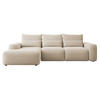 ECKSOFA Carnos Chenille-Bezug in Beige - Beige, Textil (264/162cm) - Selsey
