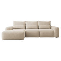 ECKSOFA Carnos Chenille-Bezug in Beige - Beige, Textil (264/162cm) - Selsey