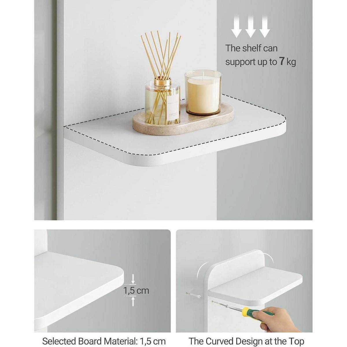 STANDREGAL 2er Set Weiß 24 x 30 x 186 cm - Weiß, Holzwerkstoff (30/186/24cm)
