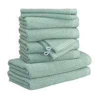 HANDTUCHSET BLISS 10-TLG - Grün, Textil (50/100cm) - MÖVE