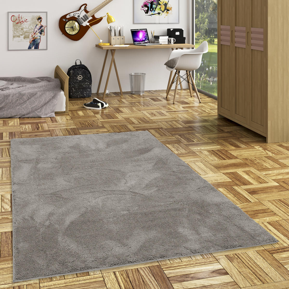 KINDERTEPPICH SUPER SOFT HOCHFLOR SILKY KIDS - Grau, Textil (140/200cm) - Pergamon