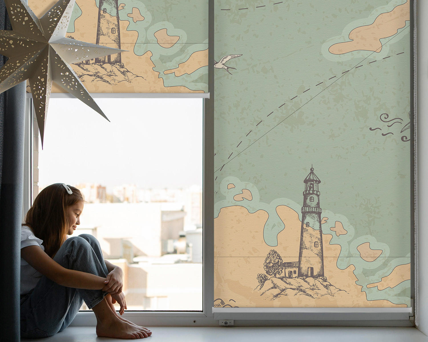 Thumbnail - Tulup Verdunkelungsrollo, Blau, Textil, 100x180 cm, Wohntextilien, Rollos & Jalousien, Rollos, Verdunkelungsrollos