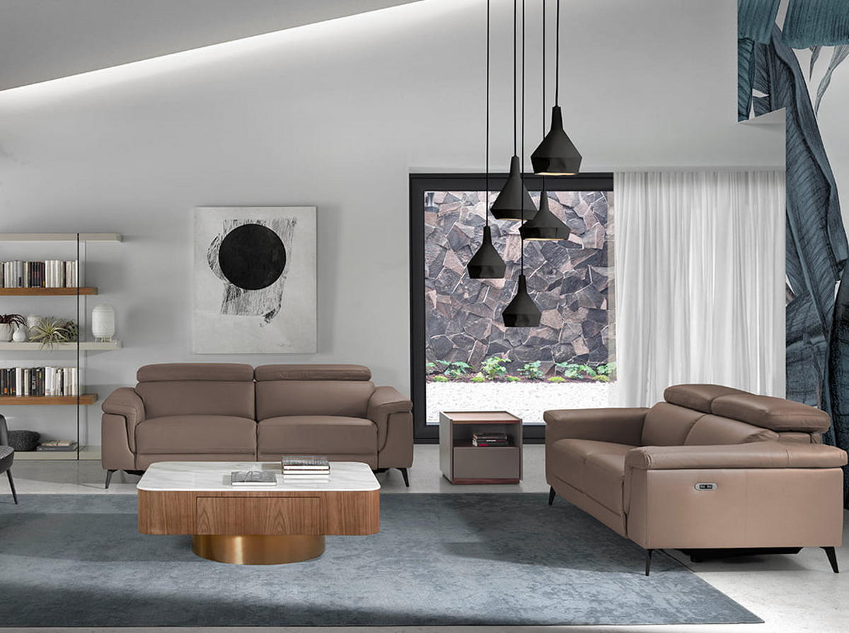 NACHTTISCH aus grauem Holz und Walnuss - Multicolor/Braun, Holz/Holzwerkstoff (50/45/45cm) - ANGEL CERDA