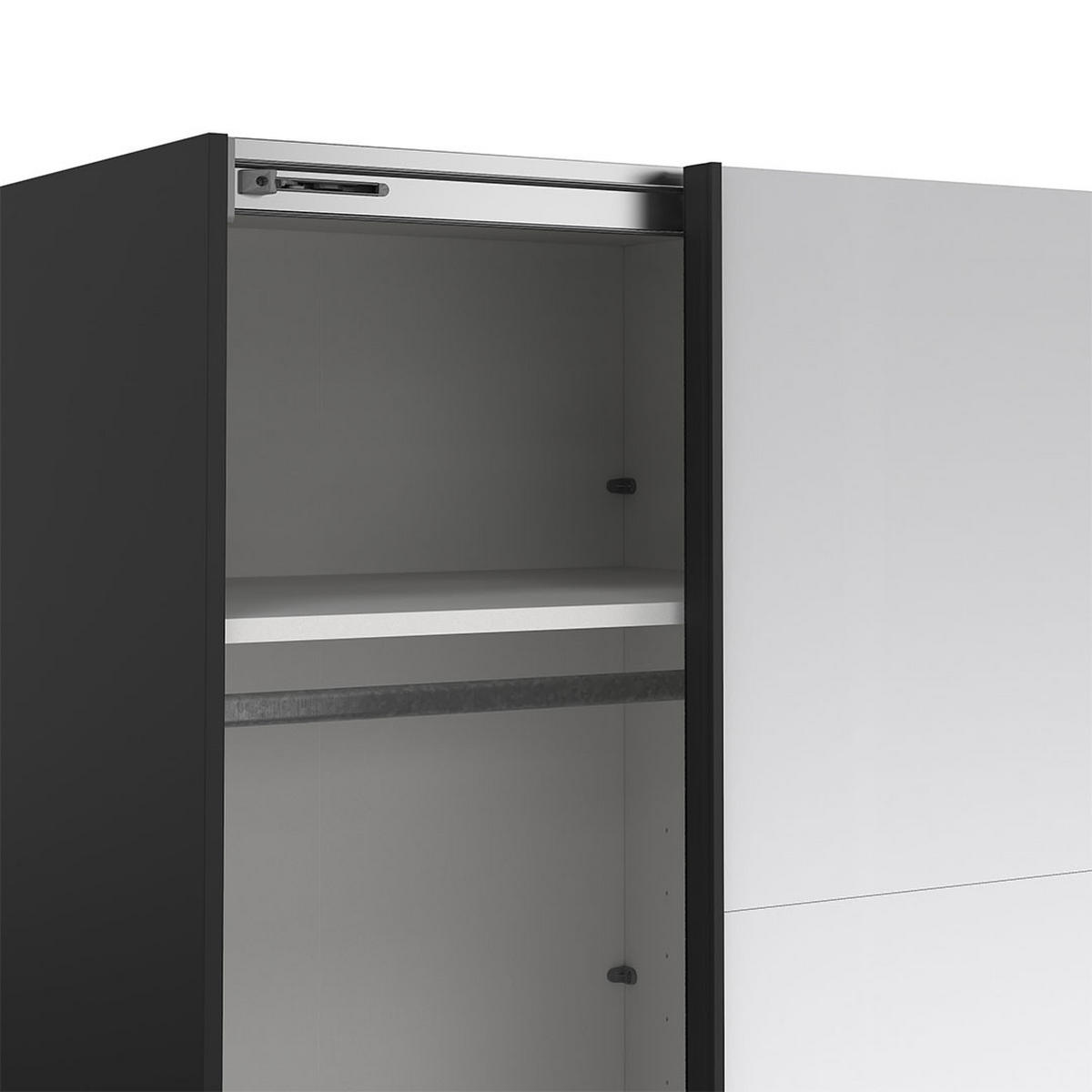 SCHIEBETÜRENSCHRANK, Catania, Schwarz, Holzwerkstoff, 244 x 67 x 221 cm - Schwarz, Holzwerkstoff (244/221/67cm) - ebuy24