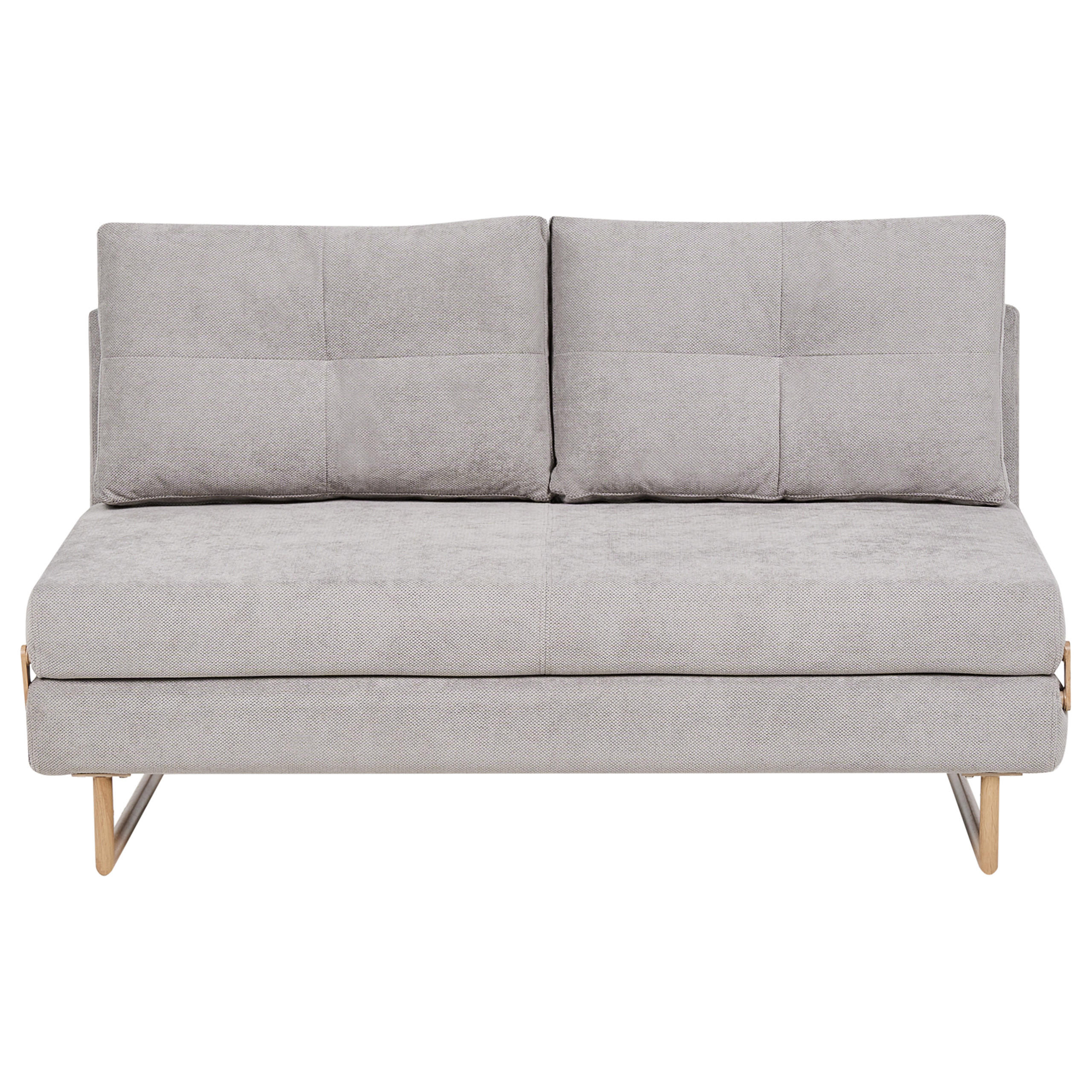 SCHLAFSOFA 3-Sitzer Stoff Grau Jerslev - Hellbraun/Dunkelgrau, Textil (150/87/84cm) - Beliani