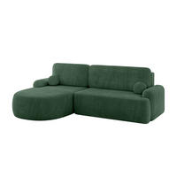 WOHNLANDSCHAFT mit Schlaffunktion und Bettkasten LIRA-L - 264x172x89 Grün - Grün, Holzwerkstoff/Textil (264/172cm) - ALTDECOR