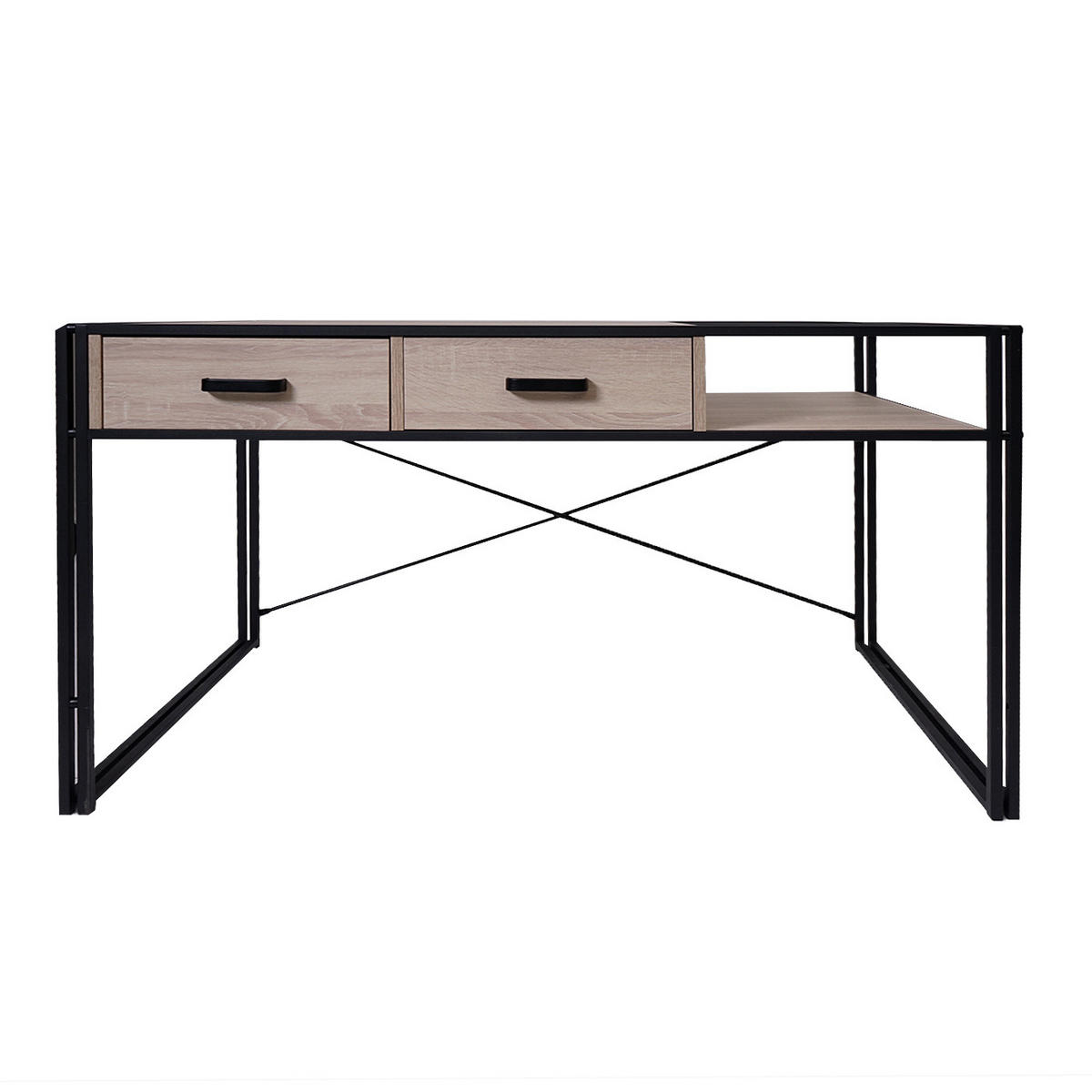 SCHREIBTISCH rechteckig Eiche Dekor - Eichefarben, Holzwerkstoff (76/120/73cm) - MCW
