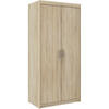DREHTÜRENSCHRANK Elena mit 2 Türen, ohne Spiegel, Sonoma Eiche - Sonoma Eiche, Holzwerkstoff (90/190/53cm) - Beautysofa