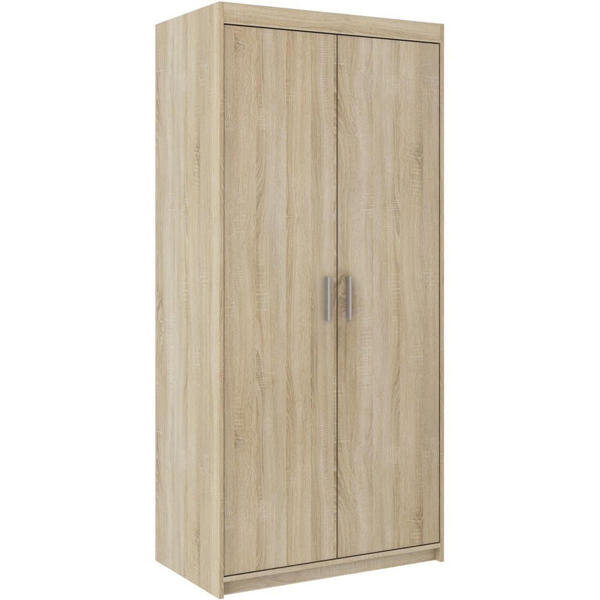 DREHTÜRENSCHRANK Elena mit 2 Türen, ohne Spiegel, Sonoma Eiche - Sonoma Eiche, Holzwerkstoff (90/190/53cm) - Beautysofa