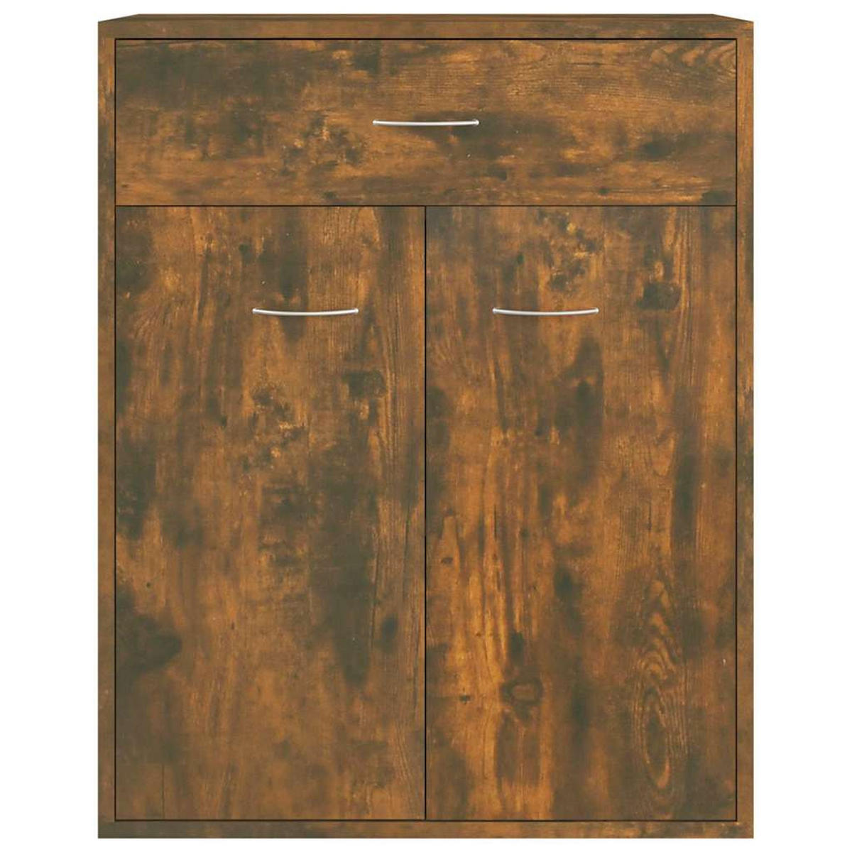 SIDEBOARD mit 1 Schublade, 2 Türen 60/30/75 cm aus Holzwerkstoff Räuchereiche Dekor - Dunkelbraun, Holz (60/75/30cm) - vidaXL