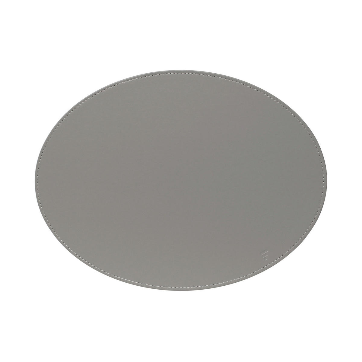 PLATZSET, Oval, Grau/Weiß 45 x 34cm - Grau, Textil (45/35/0.5cm) - Freeform
