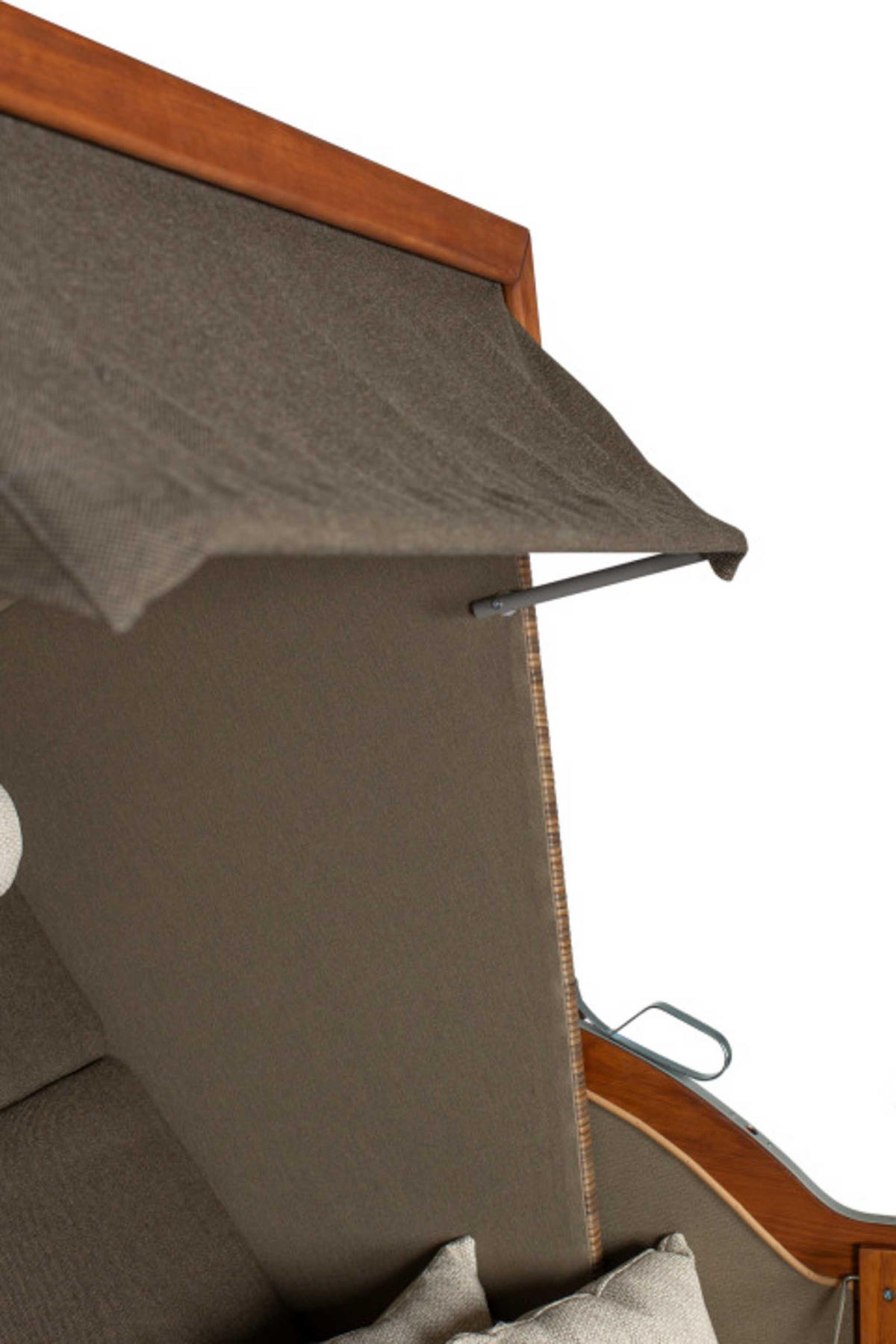 STRANDKORB Tinnum 2 Sitzer Pinie PE griseum - Braun/Grau, Metall (115/38/92cm) - Mr. Deko