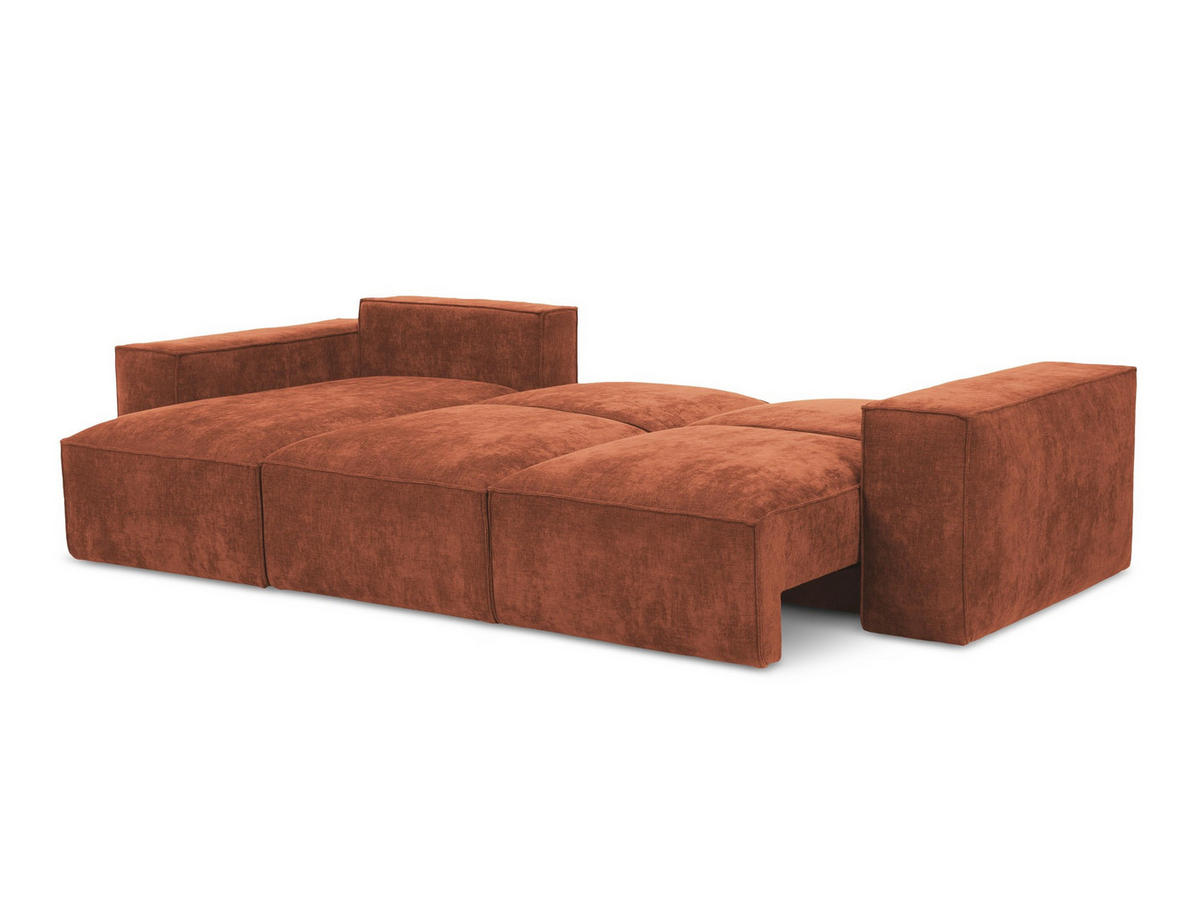 SOFAELEMENT Bouclé Stoff Weiß - Schwarz/Weiß, Holzwerkstoff/Kunststoff (90/77/90cm) - Makamii