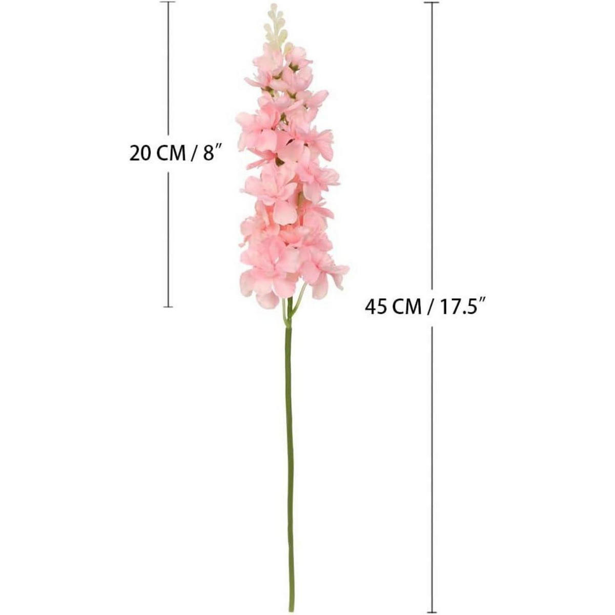 KUNSTBLUMEN Rittersporn 6er-Set Rosa 45 cm - Rosa, Textil (30cm)
